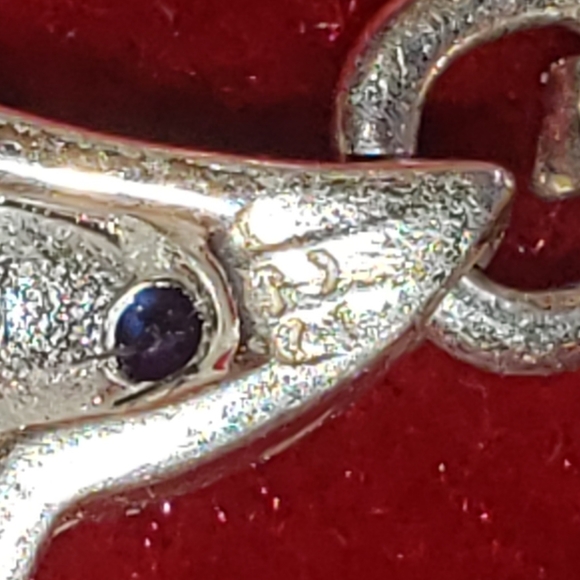 Sterling Silver Artist Signed Blue Stone Bracelet. - Picture 5 of 8